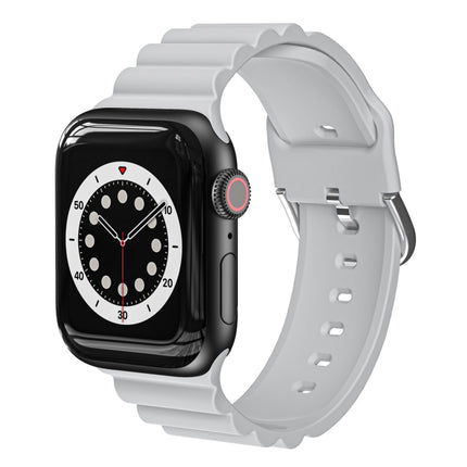 Business B Style Silicone Watch Strap, For Apple Watch Series 7 45mm / 6 & SE & 5 & 4 44mm / 3 & 2 & 1 42mm, For Apple Watch Series 7 41mm / 6 & SE & 5 & 4 40mm / 3 & 2 & 1 38mm                                                                           ...