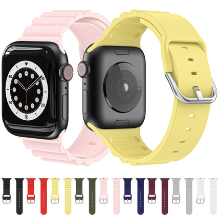 Business B Style Silicone Watch Strap, For Apple Watch Series 7 45mm / 6 & SE & 5 & 4 44mm / 3 & 2 & 1 42mm, For Apple Watch Series 7 41mm / 6 & SE & 5 & 4 40mm / 3 & 2 & 1 38mm                                                                           ...