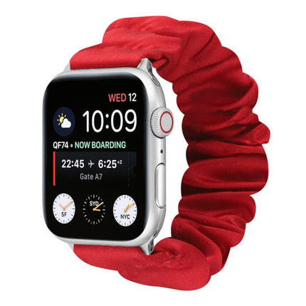 Butterfly Pattern Hair Ring Cloth Watch Strap, For Apple Watch Ultra 49mm / Series 8&7 45mm / SE 2&6&SE&5&4 44mm / 3&2&1 42mm