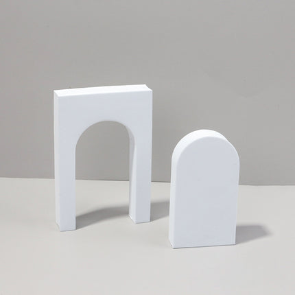 Geometric Cube Solid Color Photography Photo Background Table Shooting Foam Props, 7 x 7 x 6cm Cuboid, Cube Embedded Combo Kits, 2 x Door Combo Kits, Cuboid Door Combo Kits