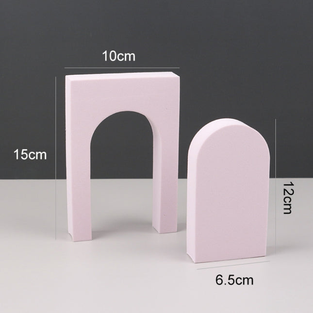 Geometric Cube Solid Color Photography Photo Background Table Shooting Foam Props, Cuboid Doo, 7.6 x 6cm Cylinder, Round Combo Kits, Cuboid Door Combo Kits