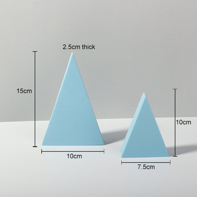 Geometric Cube Solid Color Photography Photo Background Table Shooting Foam Props, 2 x Triangles Combo Kits, 18 x 2cm Hexagon, 7 x 7 x 6cm Cuboid, Cube Embedded Combo Kits
