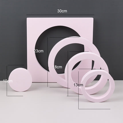 Geometric Cube Solid Color Photography Photo Background Table Shooting Foam Props, Round Combo Kits, 18 x 2cm Hexagon, 2 x Triangles Combo Kits, 7cm Round Ball + 5cm Round Ball