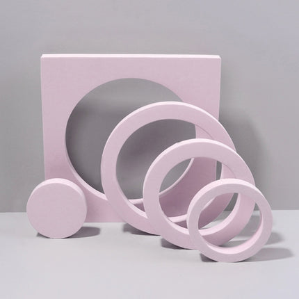 Geometric Cube Solid Color Photography Photo Background Table Shooting Foam Props, Round Combo Kits, 18 x 2cm Hexagon, 2 x Triangles Combo Kits, 7cm Round Ball + 5cm Round Ball