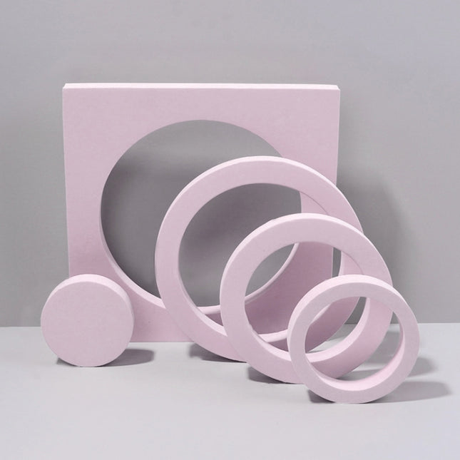 Geometric Cube Solid Color Photography Photo Background Table Shooting Foam Props, Round Combo Kits, 18 x 2cm Hexagon, 2 x Triangles Combo Kits, 7cm Round Ball + 5cm Round Ball