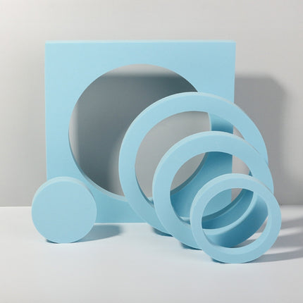 Geometric Cube Solid Color Photography Photo Background Table Shooting Foam Props, Round Combo Kits, 18 x 2cm Hexagon, 2 x Triangles Combo Kits, 7cm Round Ball + 5cm Round Ball