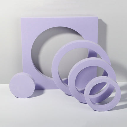 Geometric Cube Solid Color Photography Photo Background Table Shooting Foam Props, Round Combo Kits, 18 x 2cm Hexagon, 2 x Triangles Combo Kits, 7cm Round Ball + 5cm Round Ball