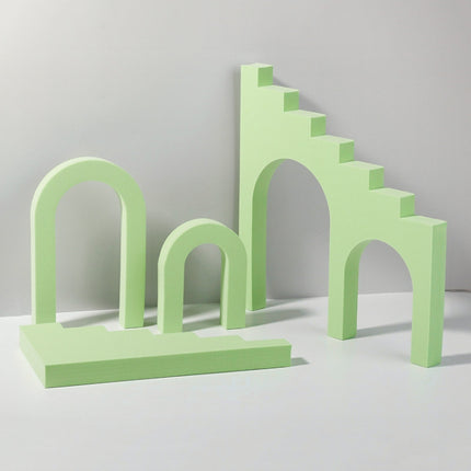 Geometric Cube Solid Color Photography Photo Background Table Shooting Foam Props, 10 x 6cm Cylinder, 7.6 x 6cm Cylinder, Ladder Combo Kits, Cuboid Doo