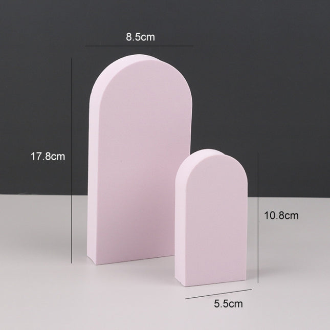 Geometric Cube Solid Color Photography Photo Background Table Shooting Foam Props, 7cm Round Ball + 5cm Round Ball, 7 x 7 x 6cm Cuboid, Cube Embedded Combo Kits, Cuboid Door Combo Kits