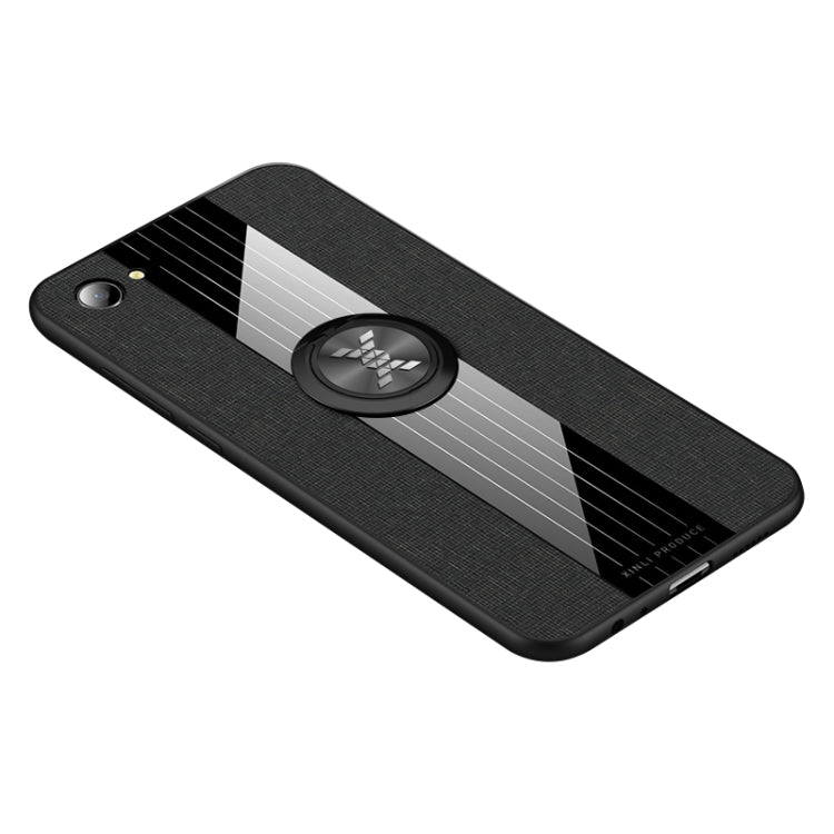 XINLI Stitching Cloth Textue Shockproof TPU Protective Case with Ring Holder
