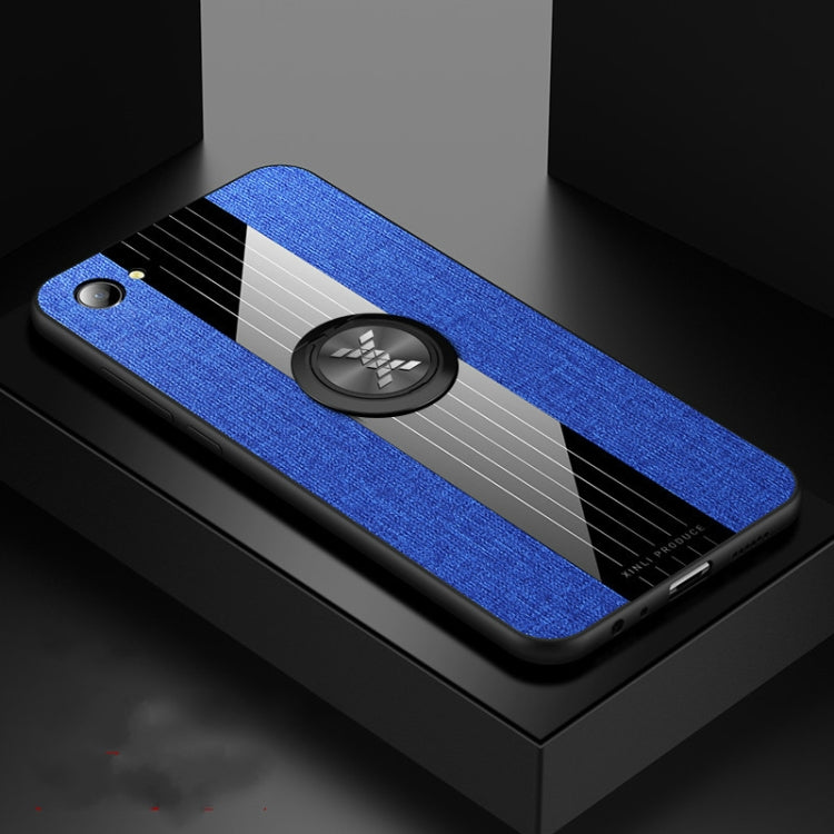 XINLI Stitching Cloth Textue Shockproof TPU Protective Case with Ring Holder