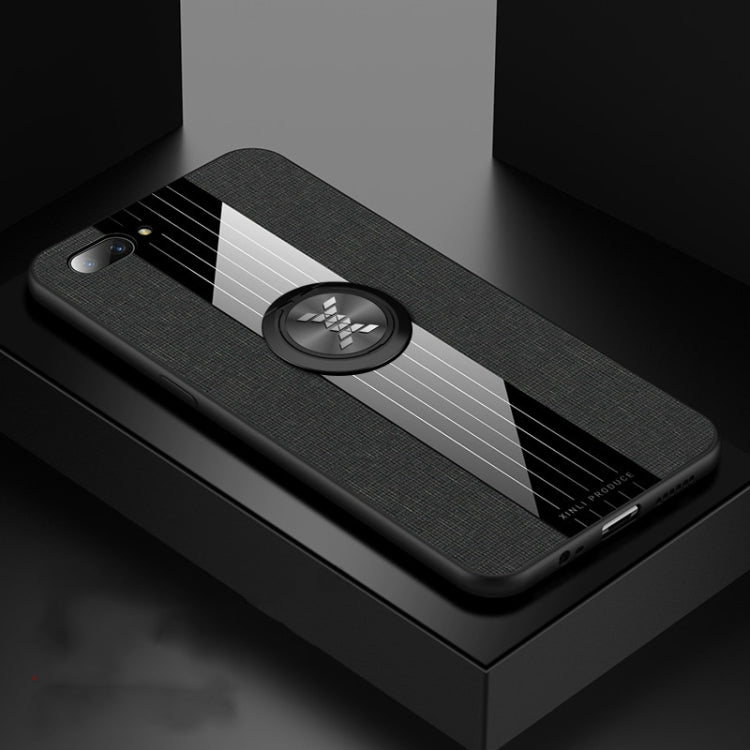 XINLI Stitching Cloth Textue Shockproof TPU Protective Case with Ring Holder