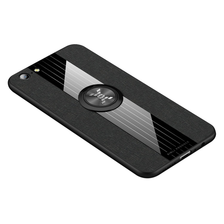 XINLI Stitching Cloth Textue Shockproof TPU Protective Case with Ring Holder