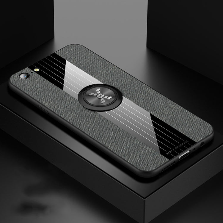 XINLI Stitching Cloth Textue Shockproof TPU Protective Case with Ring Holder, For OPPO A7X / F9, For OPPO A57, For OPPO A59, For OPPO A73