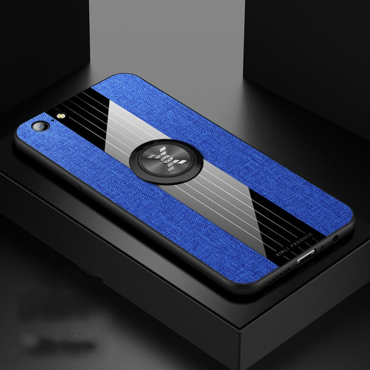 XINLI Stitching Cloth Textue Shockproof TPU Protective Case with Ring Holder, For OPPO A7X / F9, For OPPO A57, For OPPO A59, For OPPO A73