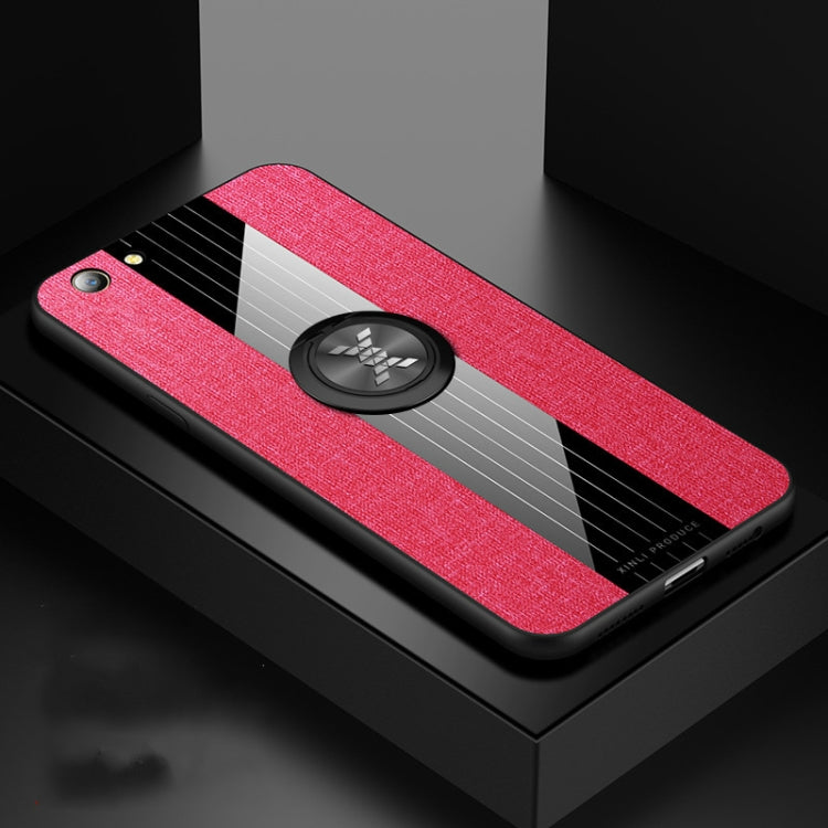 XINLI Stitching Cloth Textue Shockproof TPU Protective Case with Ring Holder, For OPPO A7X / F9, For OPPO A57, For OPPO A59, For OPPO A73