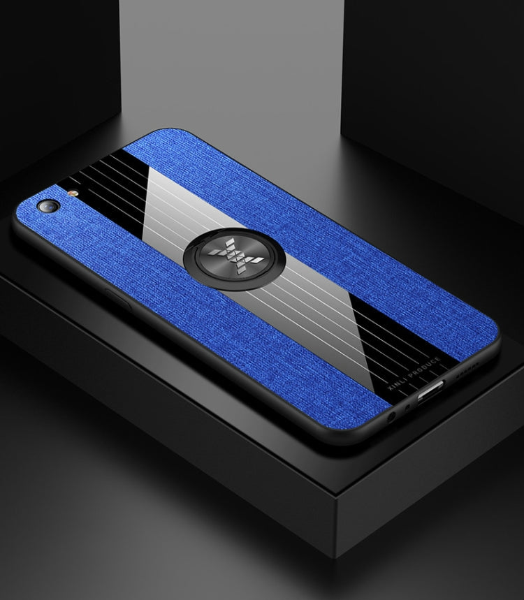 XINLI Stitching Cloth Textue Shockproof TPU Protective Case with Ring Holder