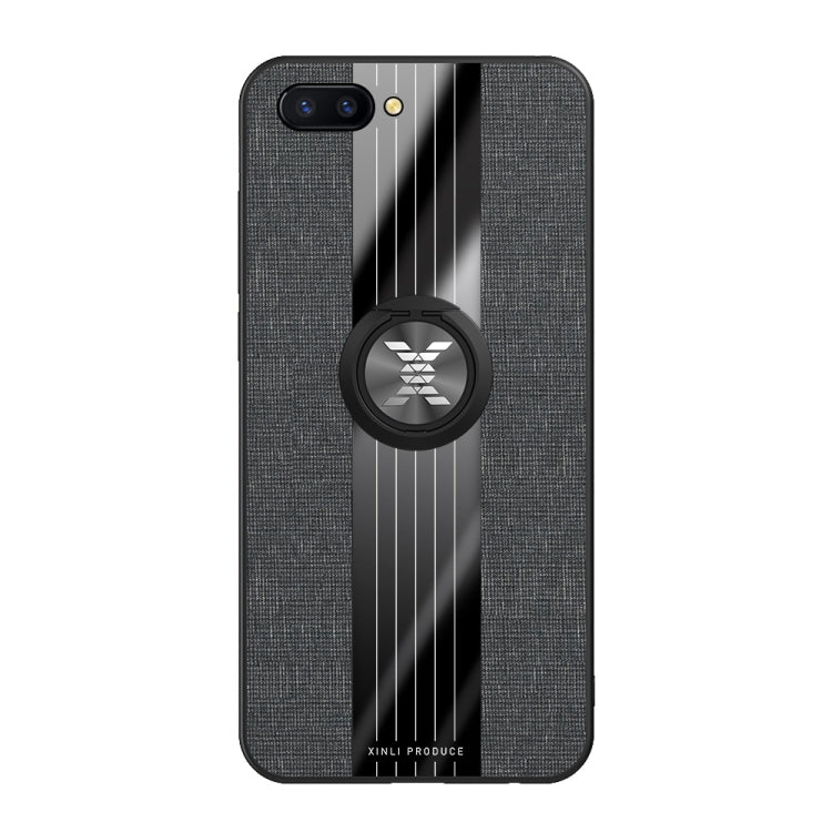 XINLI Stitching Cloth Textue Shockproof TPU Protective Case with Ring Holder, For OPPO R11 Plus, For OPPO R11S, For OPPO R11S Plus, For OPPO R15 Standard Edition