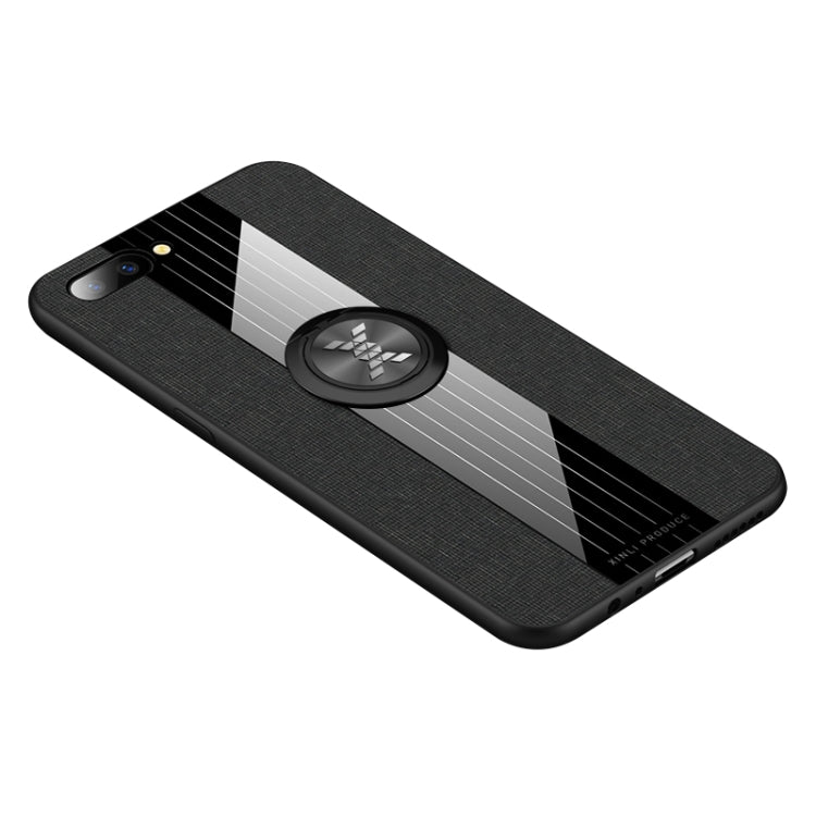 XINLI Stitching Cloth Textue Shockproof TPU Protective Case with Ring Holder, For OPPO R11 Plus, For OPPO R11S, For OPPO R11S Plus, For OPPO R15 Standard Edition