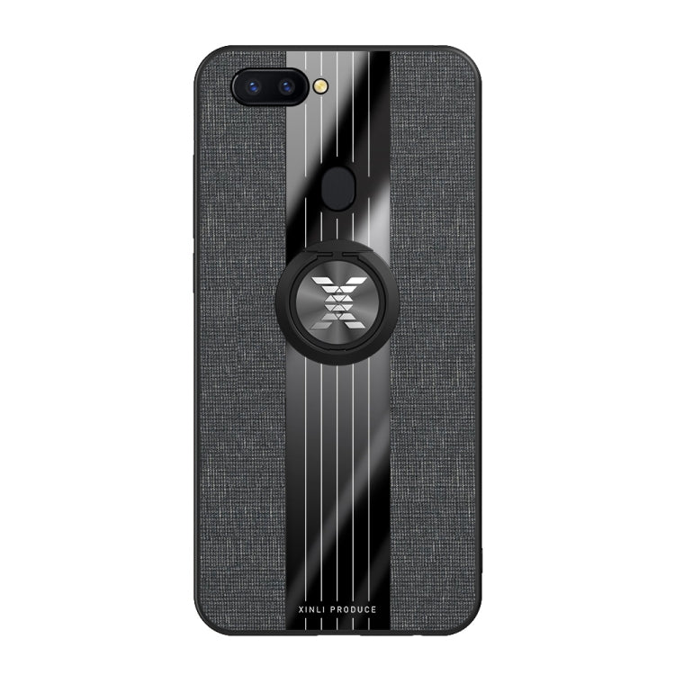 XINLI Stitching Cloth Textue Shockproof TPU Protective Case with Ring Holder
