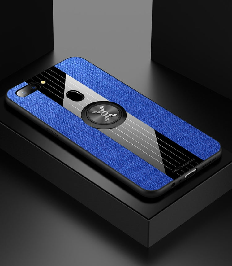 XINLI Stitching Cloth Textue Shockproof TPU Protective Case with Ring Holder