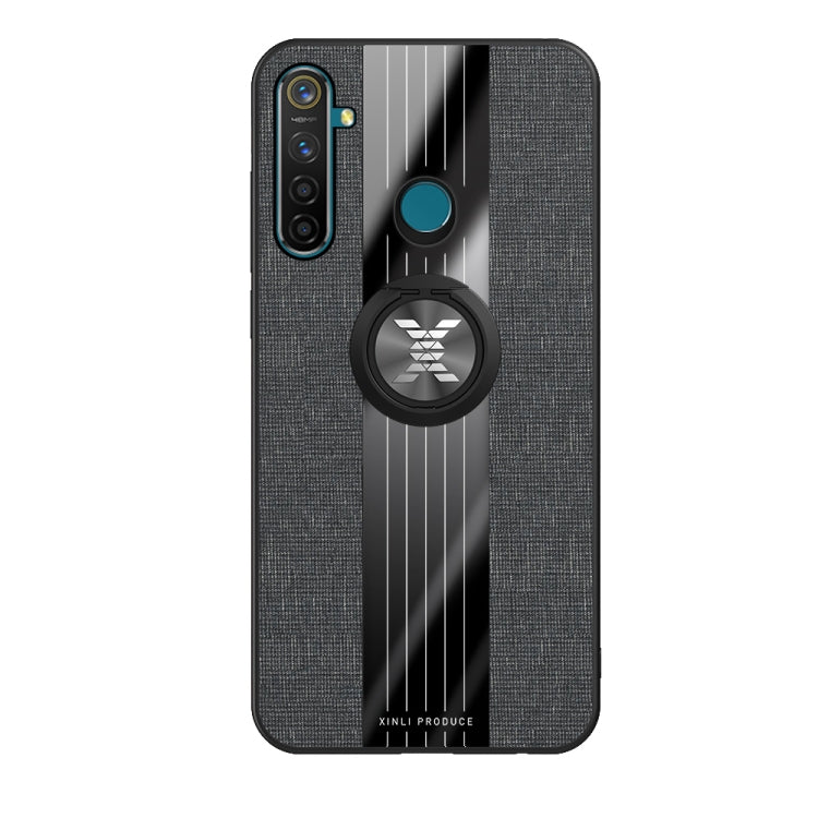 XINLI Stitching Cloth Textue Shockproof TPU Protective Case with Ring Holder