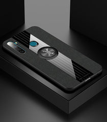 XINLI Stitching Cloth Textue Shockproof TPU Protective Case with Ring Holder