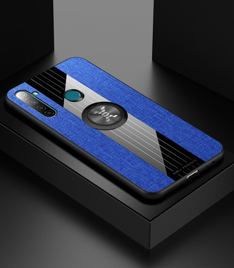 XINLI Stitching Cloth Textue Shockproof TPU Protective Case with Ring Holder