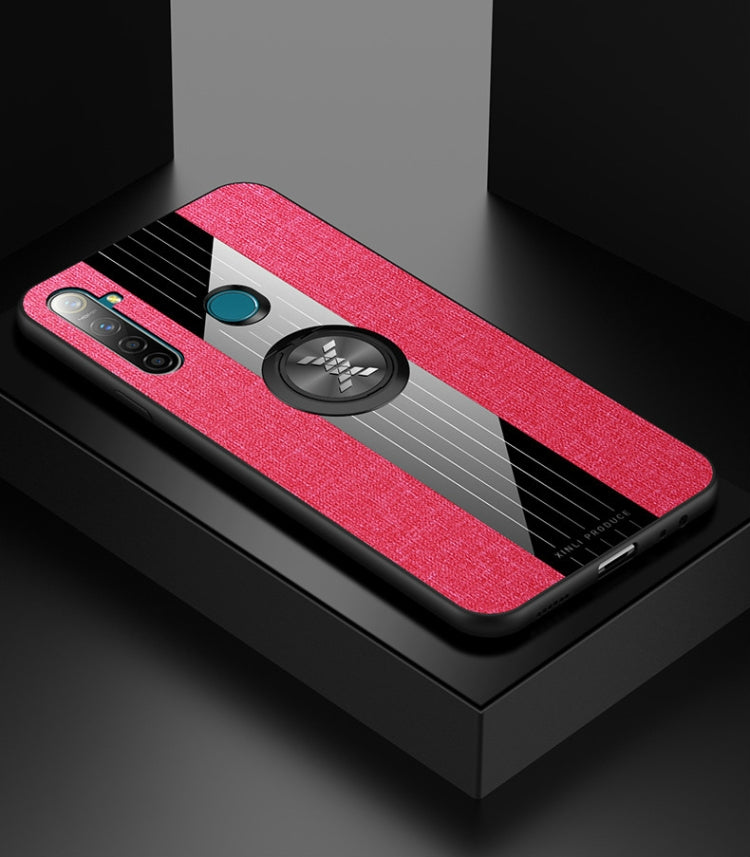 XINLI Stitching Cloth Textue Shockproof TPU Protective Case with Ring Holder, For OPPO R15 Dream Mirror Edition, For OPPO Realme Q, For OPPO Realme X / K3, For OPPO Realme X Lite