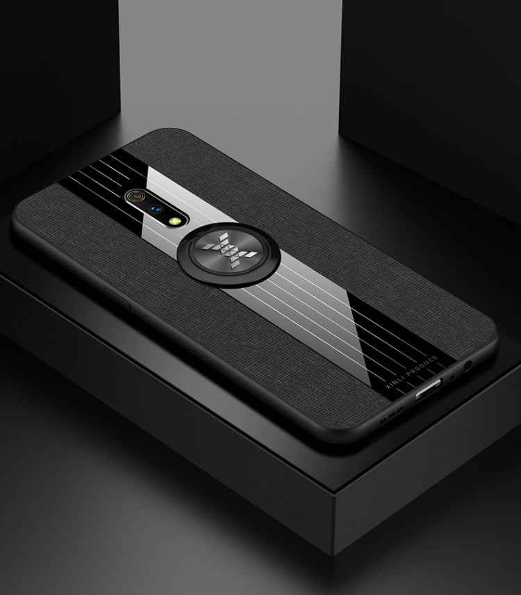 XINLI Stitching Cloth Textue Shockproof TPU Protective Case with Ring Holder, For OPPO R15 Dream Mirror Edition, For OPPO Realme Q, For OPPO Realme X / K3, For OPPO Realme X Lite