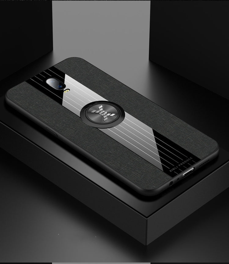 XINLI Stitching Cloth Textue Shockproof TPU Protective Case with Ring Holder, For OPPO R15 Dream Mirror Edition, For OPPO Realme Q, For OPPO Realme X / K3, For OPPO Realme X Lite