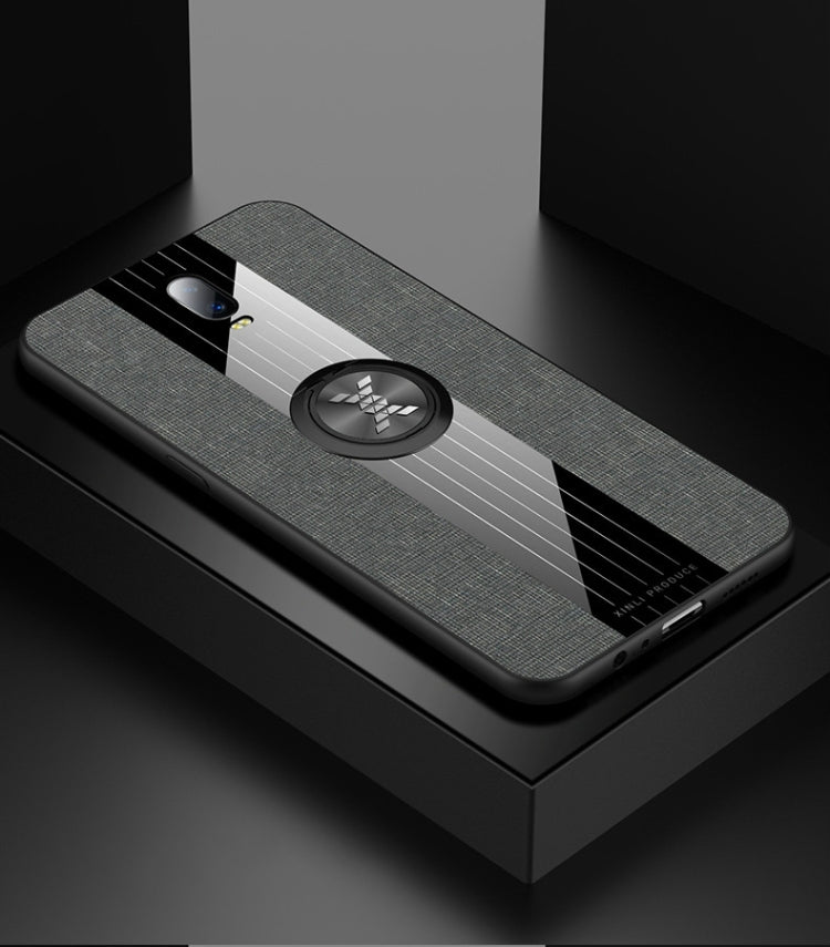 XINLI Stitching Cloth Textue Shockproof TPU Protective Case with Ring Holder, For OPPO R15 Dream Mirror Edition, For OPPO Realme Q, For OPPO Realme X / K3, For OPPO Realme X Lite