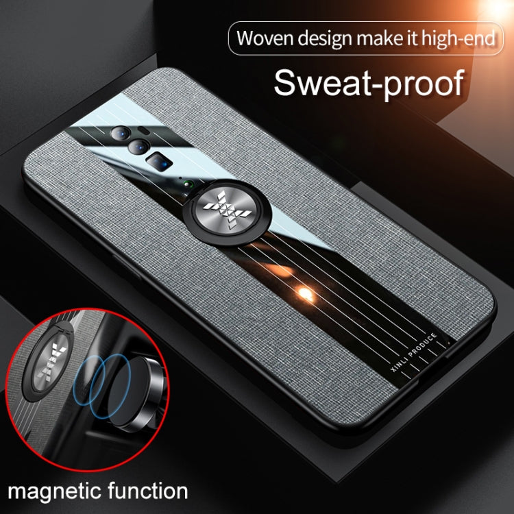 XINLI Stitching Cloth Textue Shockproof TPU Protective Case with Ring Holder, For OPPO Reno, For OPPO Reno 2, For OPPO Reno Z