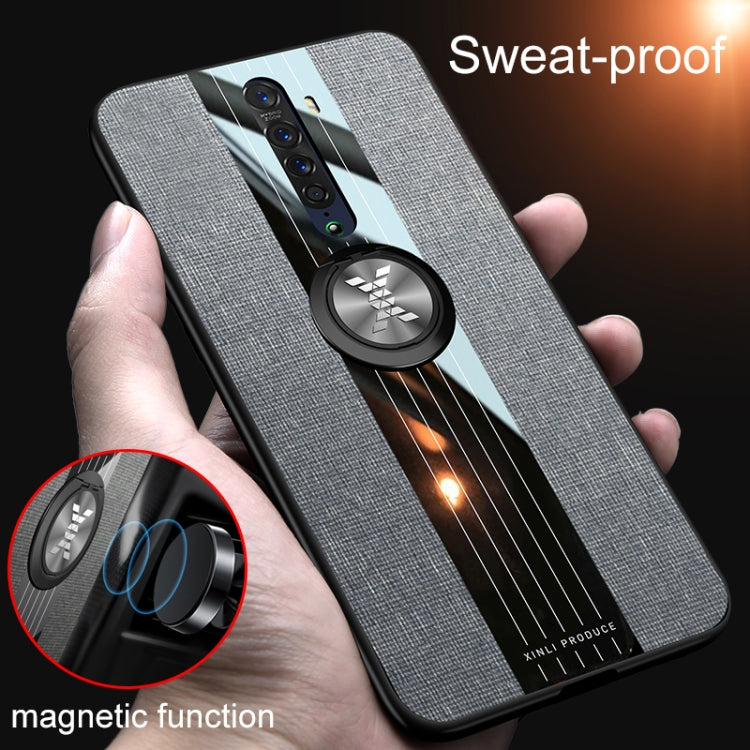 XINLI Stitching Cloth Textue Shockproof TPU Protective Case with Ring Holder