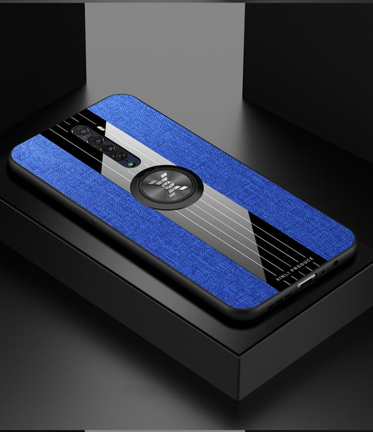 XINLI Stitching Cloth Textue Shockproof TPU Protective Case with Ring Holder