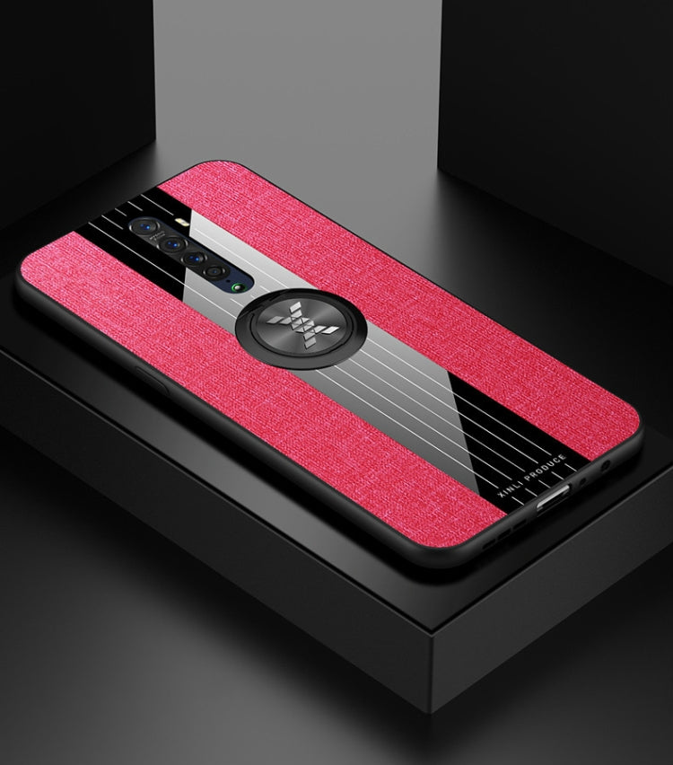 XINLI Stitching Cloth Textue Shockproof TPU Protective Case with Ring Holder