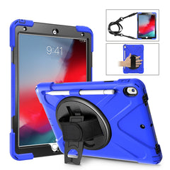 Shockproof Colorful Silicone + PC Protective Case with Holder & Shoulder Strap & Hand Strap & Pen Slot, For iPad Pro 10.5