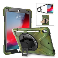 Shockproof Colorful Silicone + PC Protective Case with Holder & Shoulder Strap & Hand Strap & Pen Slot, For iPad Pro 10.5