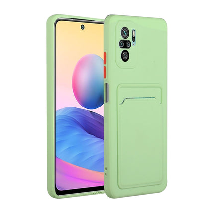 Card Slot Design Shockproof TPU Protective Case, For Xiaomi Redmi Note 10 Pro