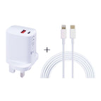 1m Type-C to 8 Pin, UK Plug