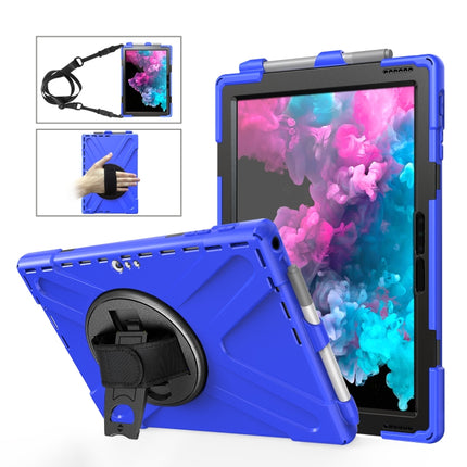 Shockproof Colorful Silicone + PC Protective Case with Holder & Hand Strap & Pen Slot