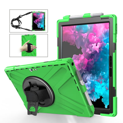 Shockproof Colorful Silicone + PC Protective Case with Holder & Hand Strap & Pen Slot