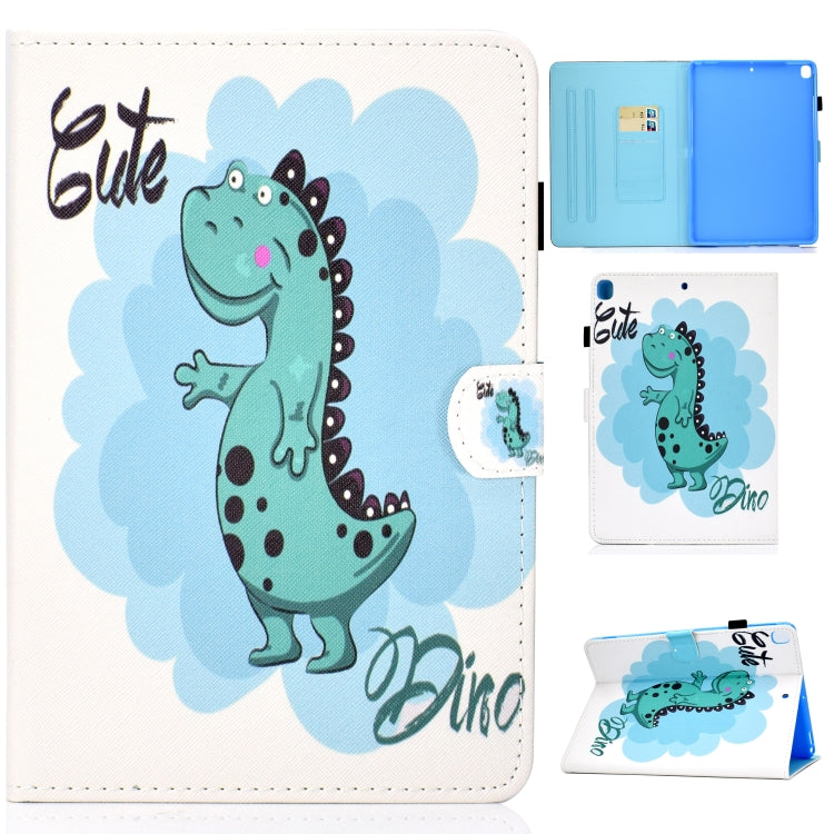 Colored Drawing Horizontal Flip Leather Case with Holder & Card Slots & Pen Slot & Sleep / Wake-up Function, For iPad 10.2 2021 / 2020 / 2019