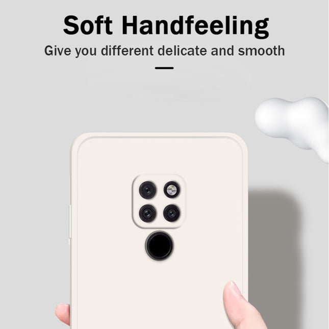 Solid Color Imitation Liquid Silicone Straight Edge Dropproof Full Coverage Protective Case, For Huawei Mate 20, For Huawei Mate 20 Pro