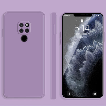 Solid Color Imitation Liquid Silicone Straight Edge Dropproof Full Coverage Protective Case, For Huawei Mate 20, For Huawei Mate 20 Pro