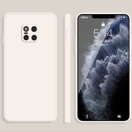 Solid Color Imitation Liquid Silicone Straight Edge Dropproof Full Coverage Protective Case, For Huawei Mate 20, For Huawei Mate 20 Pro