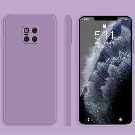 Solid Color Imitation Liquid Silicone Straight Edge Dropproof Full Coverage Protective Case, For Huawei Mate 20, For Huawei Mate 20 Pro