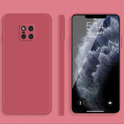 Solid Color Imitation Liquid Silicone Straight Edge Dropproof Full Coverage Protective Case, For Huawei Mate 20, For Huawei Mate 20 Pro