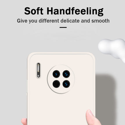 Solid Color Imitation Liquid Silicone Straight Edge Dropproof Full Coverage Protective Case, For Huawei Mate 30, For Huawei Mate 30 Pro