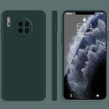 Solid Color Imitation Liquid Silicone Straight Edge Dropproof Full Coverage Protective Case, For Huawei Mate 30, For Huawei Mate 30 Pro